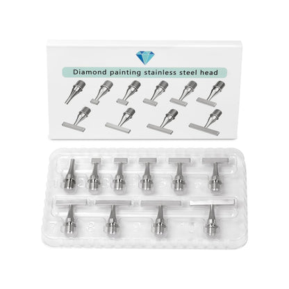 Praise V Do Thin Version Stainless Steel Diamond Painting Art Drilling Tips Nibs Placers Tool Accessories All 10 Beads