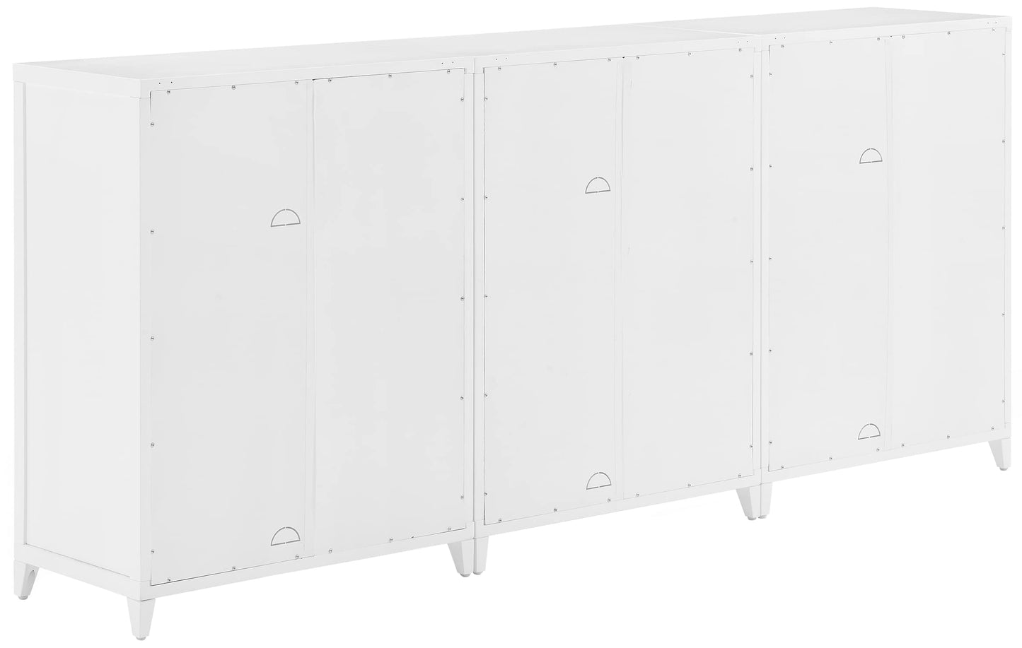 Crosley Furniture Milo 2-Piece Entertainment Center TV Stand, Media Console, Vinyl Record Storage, White