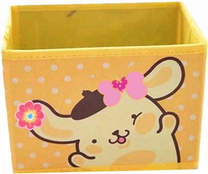 Kerr's Choice Collapsible Storage Bin - Yellow Foldable Baskets, Kawaii Office Desk Room Decoration, Cute Room Decor