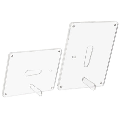 Boxalls 6x8 Inches Acrylic Picture Frame with Stand, Clear Photo Frame with Magnets for Tabletop Display Horizontally or Vertically