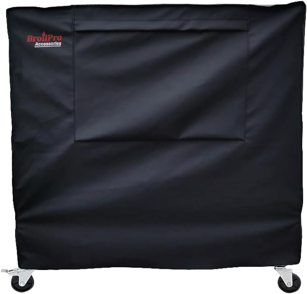 BroilPro Accessories 80 34L 20W 32H inch-Black Waterproof Qt Rolling Cooler Cart Cover Fits Most Patio Ice Chest Party