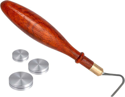 SYWAN Pottery Trimming Tool Kit, L-Shape Tungsten Pottery Tools + Throwing Trimming Spinner Tool (30mm/38mm/45mm) African Coralwood Ribbon Cutter for Potters Clay Artist