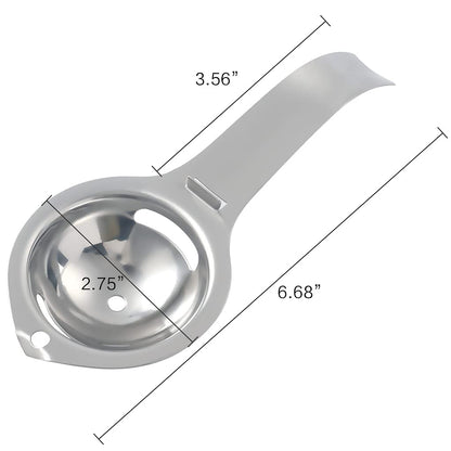 Egg separator, egg white and yolk separator, stainless steel, health and safety, separator, kitchen gadgets