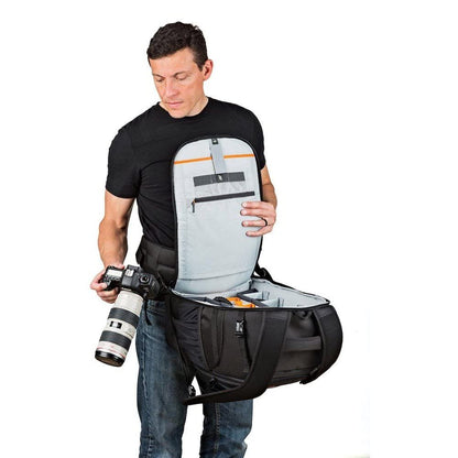 Lowepro LP37131, Flipside 500 AW II Camera Backpack, Fits Mirrorless, Compact Drone, DSLR with Lens, Extra Lenses, Black
