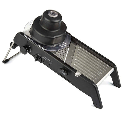 PL8 Professional Mandoline 2.0 - Adjustable Mandoline Slicer with 4 Cutting Thicknesses, Spring-Loaded Hand Guard, Stainless Steel Slicing Ramp, Foldable Non-Skid Feet for Safe, Convenient Food Prep