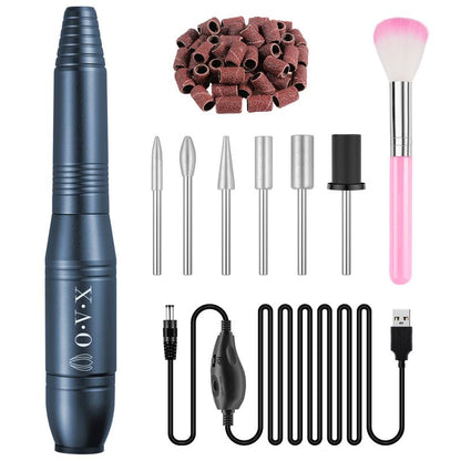 Portable Electric Nail Drill Machine, Professional 20000 RPM USB Manicure Pedicure Drills for Acrylic Nails Gel Polishing Shape Tools