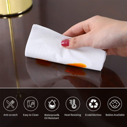 44 x 88 Inch Clear Table Cover Protector 1.5mm Thick Easy Clean PVC Plastic Desk Protector Crystal Desk Mat Waterproof Table Cover for Dining Table or Office Desk Conference Table Kitchen Countertop