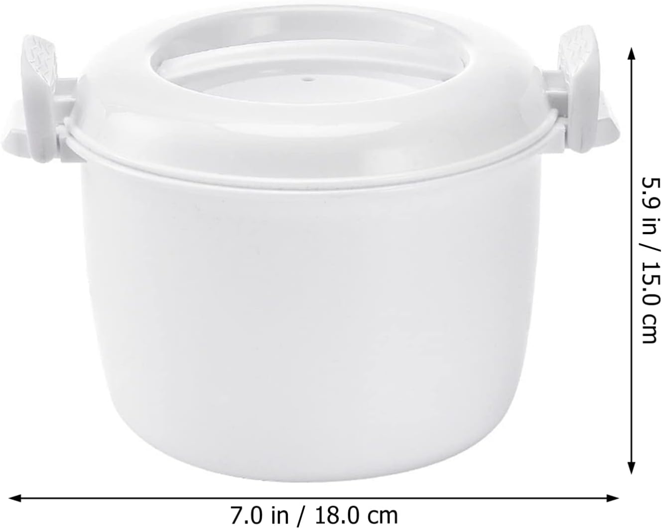 Microwave Rice Cooker Rice Steamer: 2pcs Round Microwave Food Container for Cooking Rice, Chicken, and Pasta
