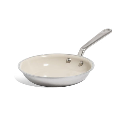 Made In Cookware - 8" Ceramic Non Stick Frying Pan (Discontinued CeramiClad 1.0) - 5-Ply Stainless Clad with Stay-Cool Handle - Professional Cookware - Crafted in USA - Induction Compatible
