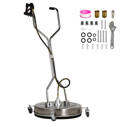 cciyu 24 Inch Stainless Steel Surface Cleaner Pressure Washer Attachments 3/8" Quick Connector