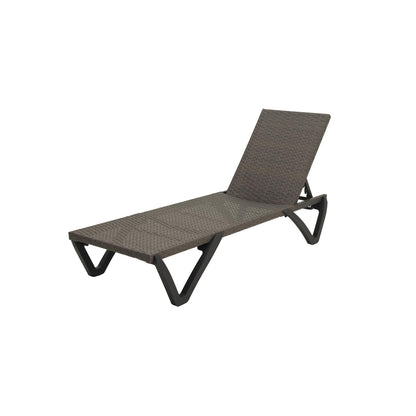 Geelife Pool Lounge Chairs Set of 2 - Rattan Wicker Adjustable Outdoor Chaise Lounge with Wheels - 5 Adjustable Positions - Deck Lawn Patio Backyard - Outdoor Ready