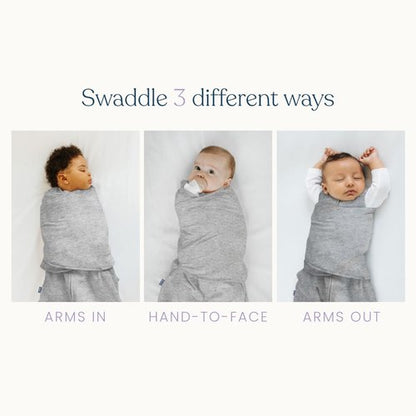 HALO 100% Cotton Sleepsack Swaddle - 3-Way Adjustable Wearable Blanket, TOG 1.5, Midnight Moons Pink, Newborn 0-3 Months