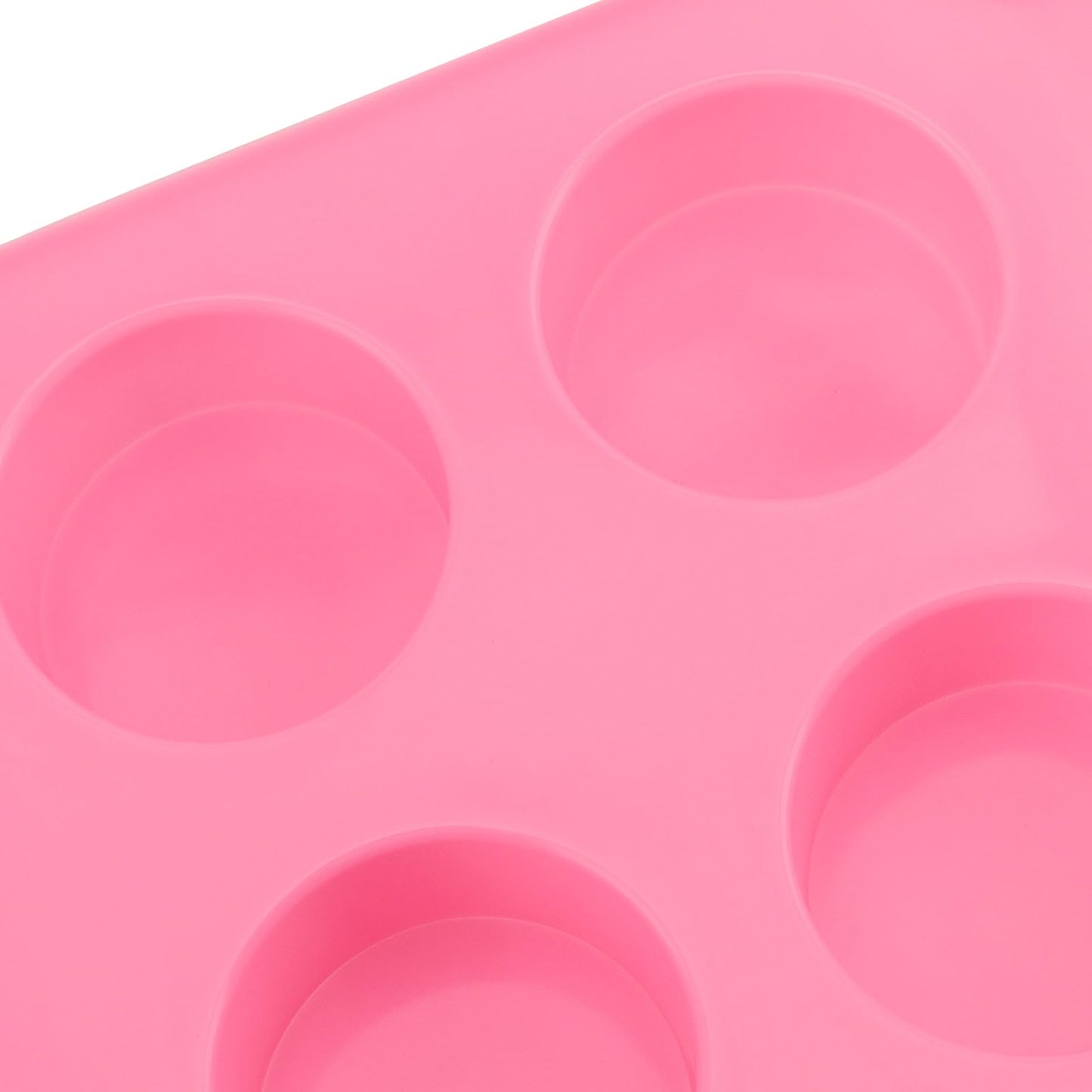 ZOENHOU 5 Pack 15 Cavity Round Silicone Soap Molds, Pink Cylinder Silicone Soap Mold for Soap Making Loaf DIY Handmade Craft, Bath Bombs, Chocolate