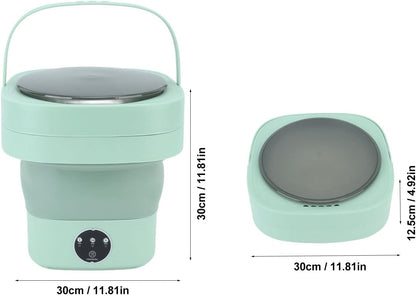 TOPINCN Automatic Portable Foldable Washing Machine, Mini ABS US Plug 100-240V for Travel (Green)