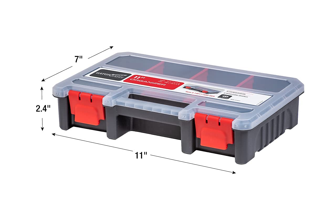 3-Pack Organizer Set – Small Parts Storage Boxes with Removable Dividers – 1 Medium & 2 Mini Hardware Cases for Screws, Bolts, Crafts – Durable Nylon Toolbox for Garage or Travel Use