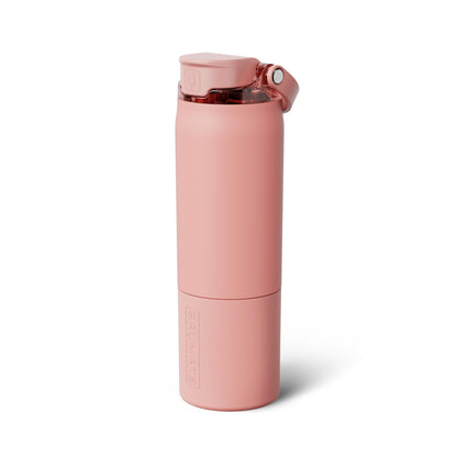 BrüMate Rise 25oz Water Bottle With 100% Leakproof Covered Silicone Straw | Insulated Stainless Steel Water Bottle | Cup-Holder Friendly | Fast Flow | Soft Sip Silicone Spout | BPA-Free (Guava)