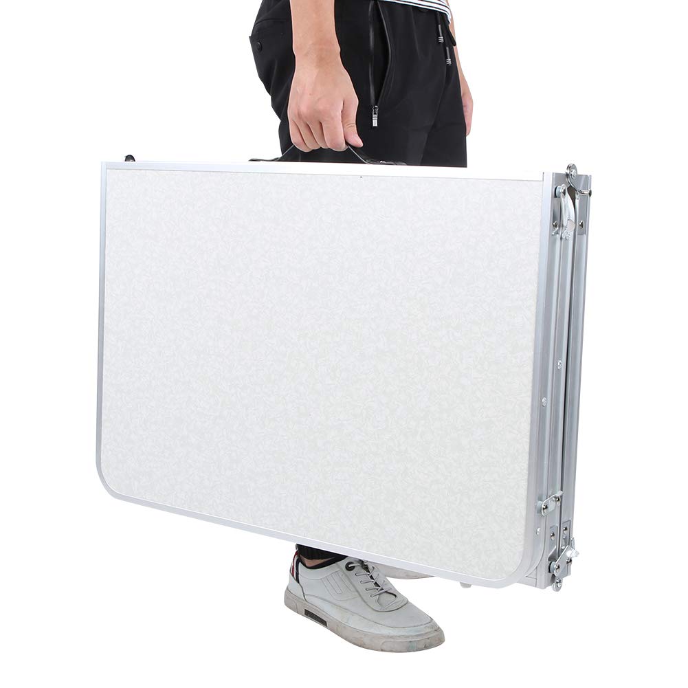 Eminchu Folding Table with Sprayed Fireproof Board Foldable Design Easy to Carry Camping Furniture Supplies High Strength Aluminum Alloy Material for Outdooor Picnic Camping Travel