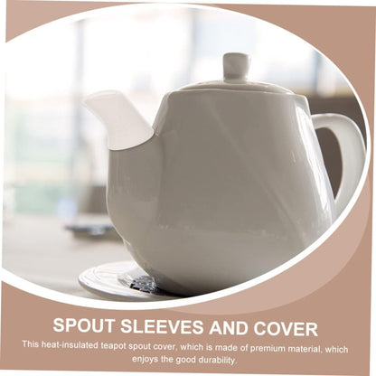Housoutil Teapot Spout Silicone Covers, 1 Set Teapot Protectors, Spout Cover and Sleeve for Kettle Supplies