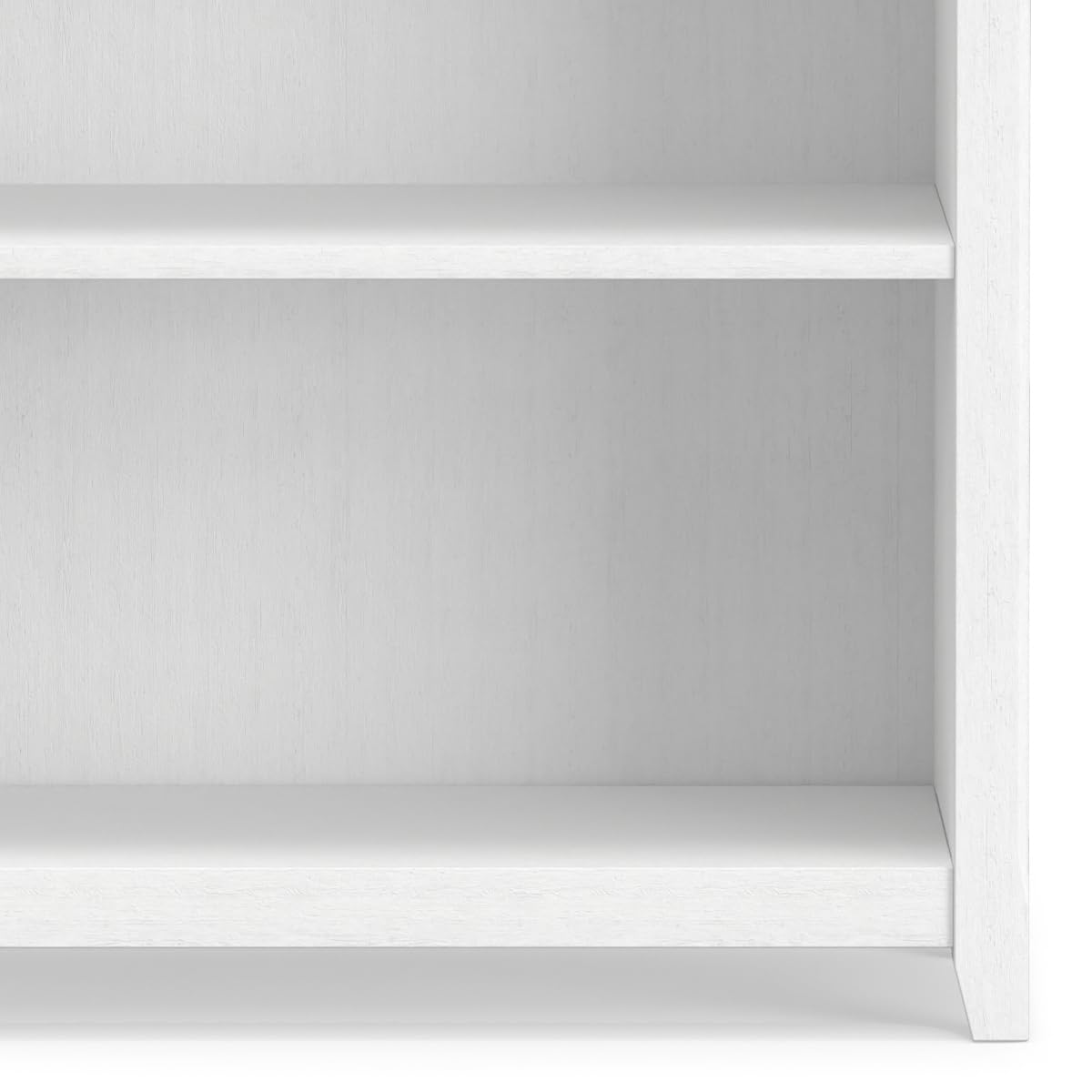 SIMPLIHOME Amherst Bookcase - 70 inch Tall 5-Shelf Solid Wood Bookshelf in White, Transitional Storage for Living Room, Study Room or Office with Adjustable Shelves and Tapered Legs