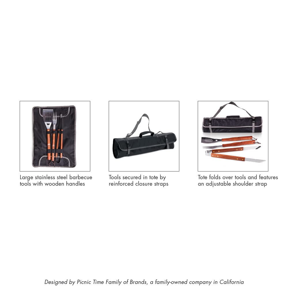 NFL Dallas Cowboys BBQ Tote with Digital Print (3 Piece), One Size, Black