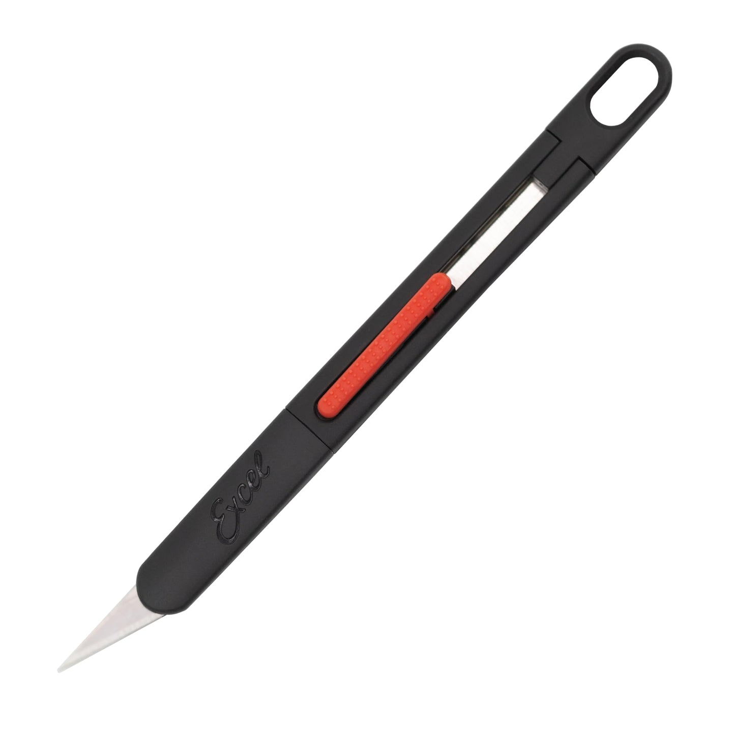 Excel Blades K80 Retractable Craft Knife, Precision Hobby Knife with #11 Blade, 5mm Slim Flat Pen Cutter with Anti-Roll Design, Safety Lock for Paper, Vinyl, Decals, Stencils & Models