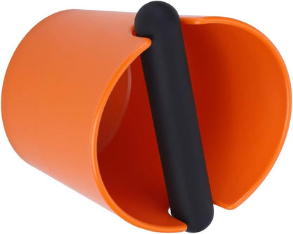 Coffee Knock Box - Portable Household Non Slip ABS Coffee Grind Dump Bin for Coffee Shop, Orange