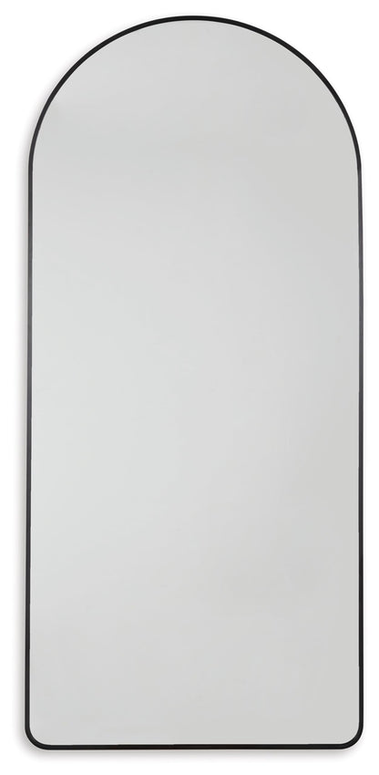 Signature Design by Ashley Sethall Casual Full Length Arched Floor Mirror with Thin Frame, Black