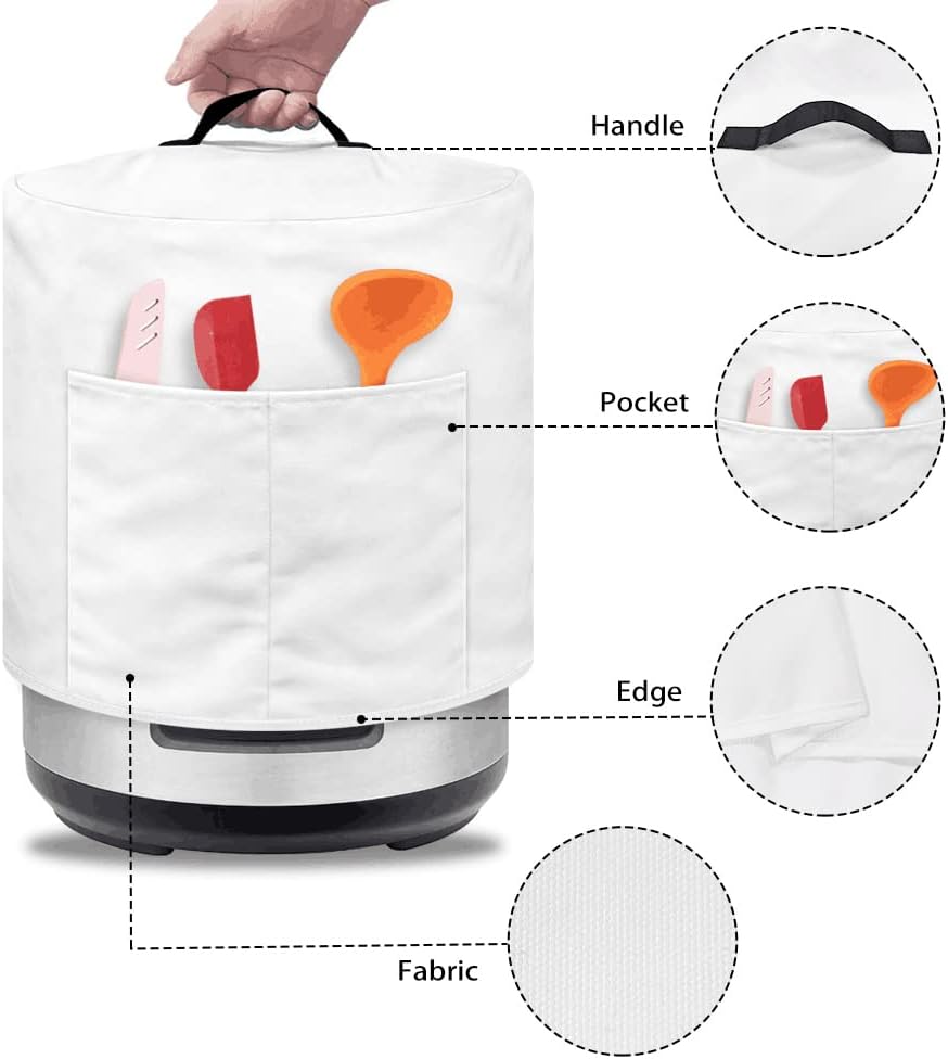 I'd Rather Be Making Rice - Round Dust Cover for Pressure Cooker, Black Funny Designs for Kitchen Appliance
