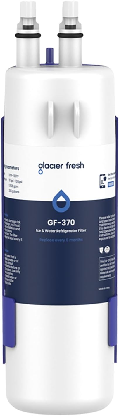 GLACIER FRESH W1029537A Refrigerator Water Filter 1 Pack Compatible with W10295370A, EDR1RXD1, 46-9930