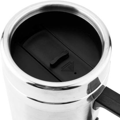 Car Heating Cup, 350ml + 150ml Stainless Steel Portable Hot Water Cup, Electric Quick Heating Bottle