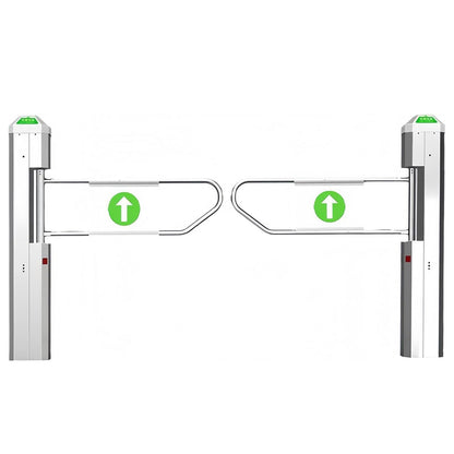 ZHIGUANYUN Automatic Closing Two-Way Safety Gate, 90° Electric Turnstile for Supermarkets, Warehouses, High-Traffic Areas, Enhanced Security, Easy Installation Stainlesssteelversion