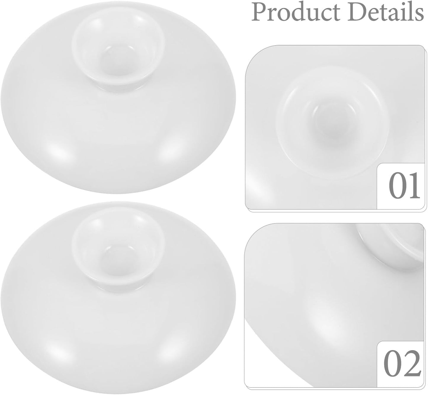 Zerodeko Ceramic Tea Cup Lid: Replacement Tea Pot Teacup Ceramic Lid Drink Cover - White