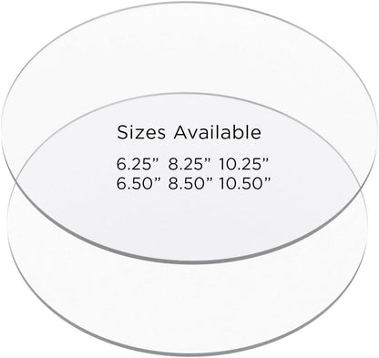 Cake Decorating Acrylic Disk for Buttercream Icing, Set of 2-3/16" Thickness (8.25" Set of 2)