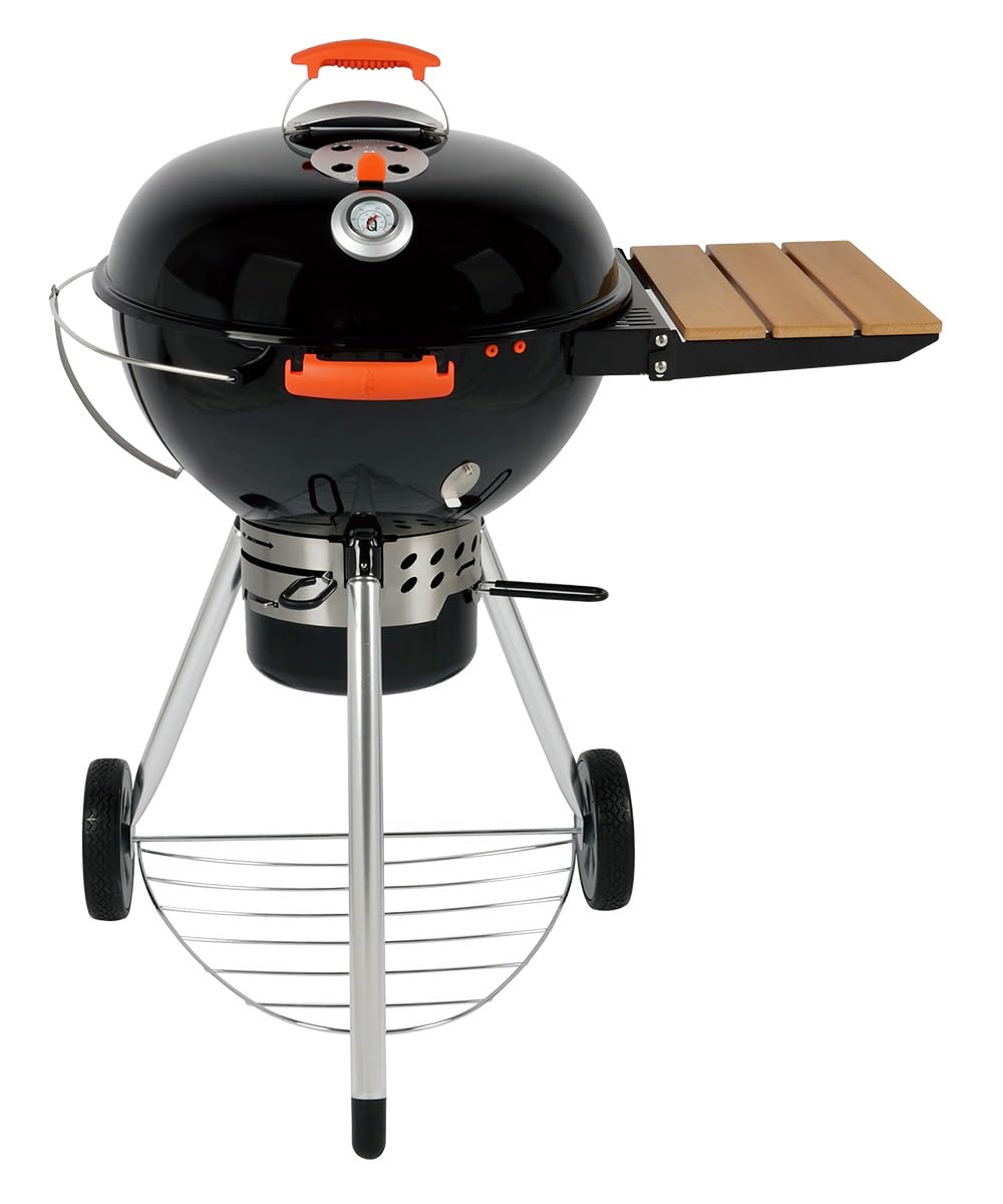 ProQ Charcoal Kettle BBQ Grill with Side Table (Rodeo ST-57), 22" – Charcoal Barbecue Grill - Outdoor Smokers and Grills – BBQ with Smoker