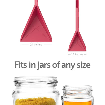 POLYGONS - Original Flat 3-in-1 Folding Measuring Spoons | 2 Spoons fold into 6 Sizes | Magnetic | DuraBend Tech lasts 100k+ folds | LeakProof for Wet & Dry | Gift Packaging | Baking/Cooking (White)