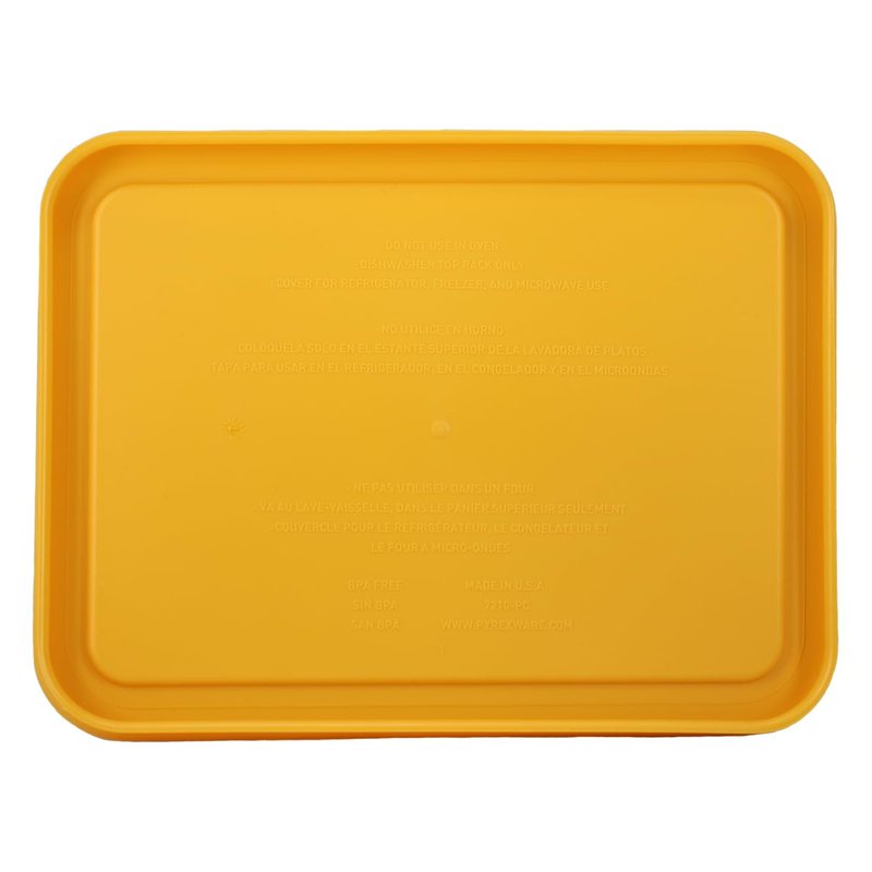 Pyrex 7210-PC 3-Cup Lemon Drop Yellow Food Storage Replacement Lid - Made in USA