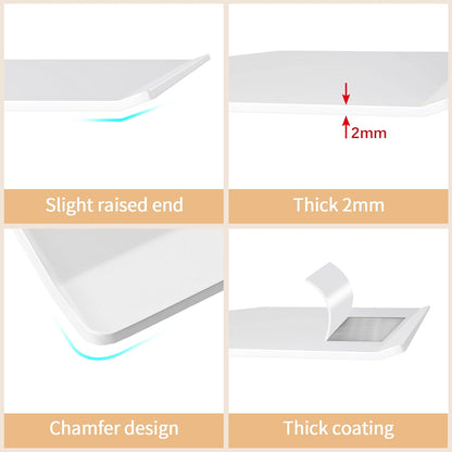 16" 2 Packs, MKO Floating Shelves for Wall, Metal Wall Mounted Shelf for Bathroom, Bedroom, Living Room, Kitchen