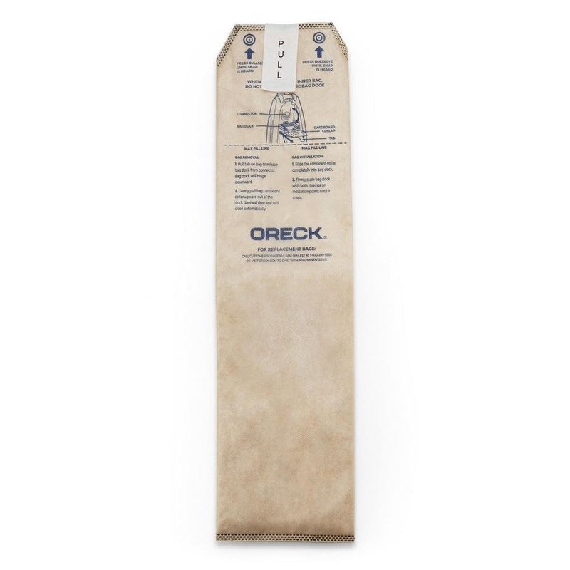 Oreck Vacuum Cleaner Bags for Discover Upright Vacs, Pack of 6, Tan, Hepa Filtration, Part # AK1LW6H, Oreck Odor Fighting Vacuum Bags