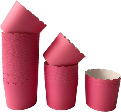 NB Paper Baking Cups 90-Pack, 6 oz Greaseproof Cupcake Muffin Cases, Disposable Wrappers for Parties, Pure Colors