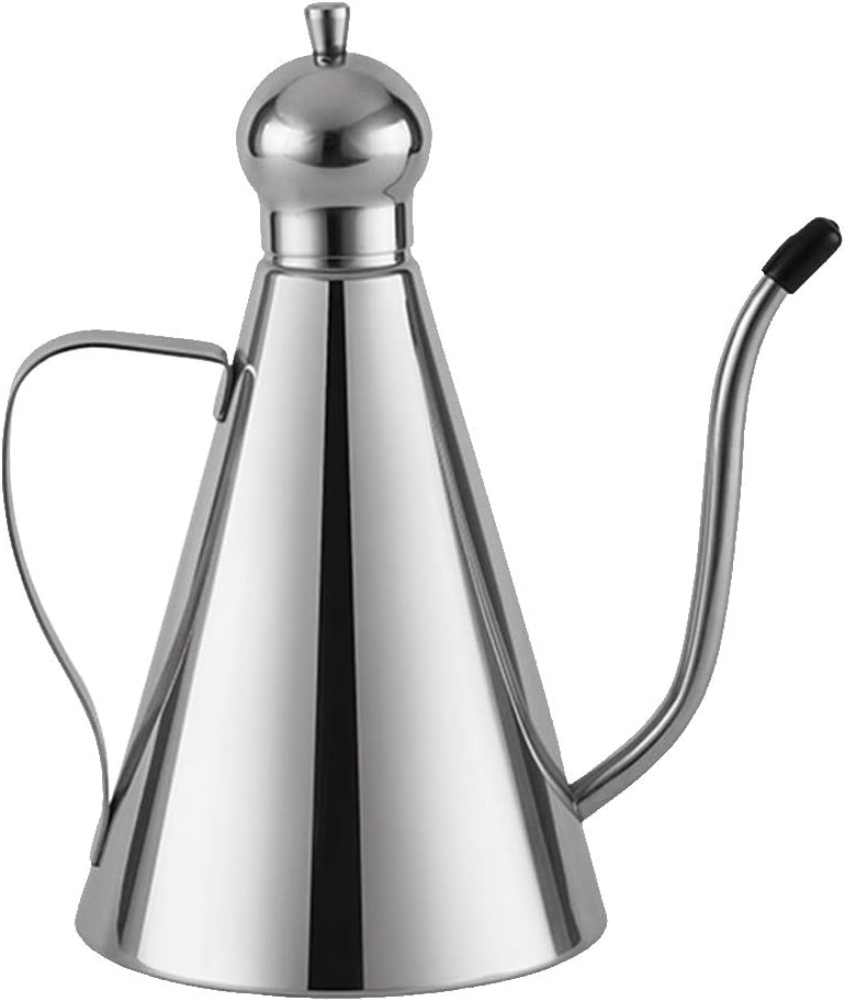 Stainless Steel Olive Oil Dispenser Bottle - Leakproof Oil Pot, Kitchen Storage Container (350ml)
