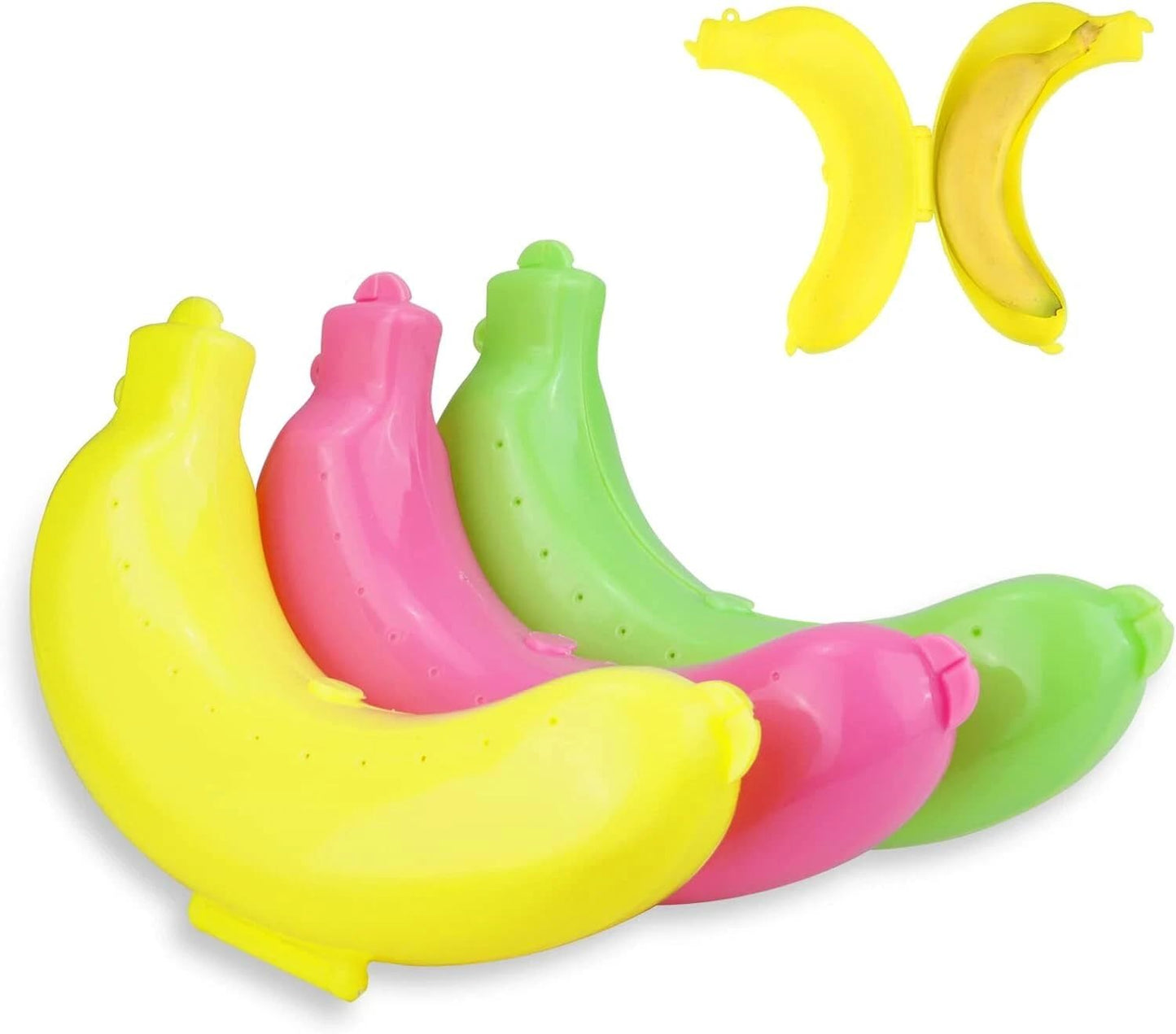 HywkingGrt 3pcs Banana Holder Case, Banana Keeper BPA-Free Outdoor Travel Case, Banana Container Outdoor Travel, Fruit Cover for Picnic, Hiking