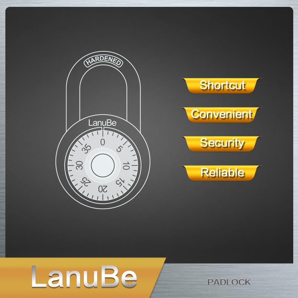 LanuBe Standard Dial Combination Lock, 2 inches. Wide, with Different Combinations, Purple Turnplate, Pack of 60; Lock for School, Employee, Gym Sports Locker, Case, Toolbox
