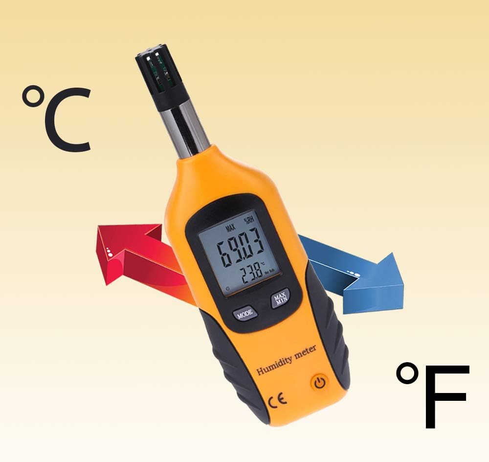 Lancoon Handheld Digital Temperature Humidity Meter, Professional Thermometer Hygrometer for Indoor Outdoor