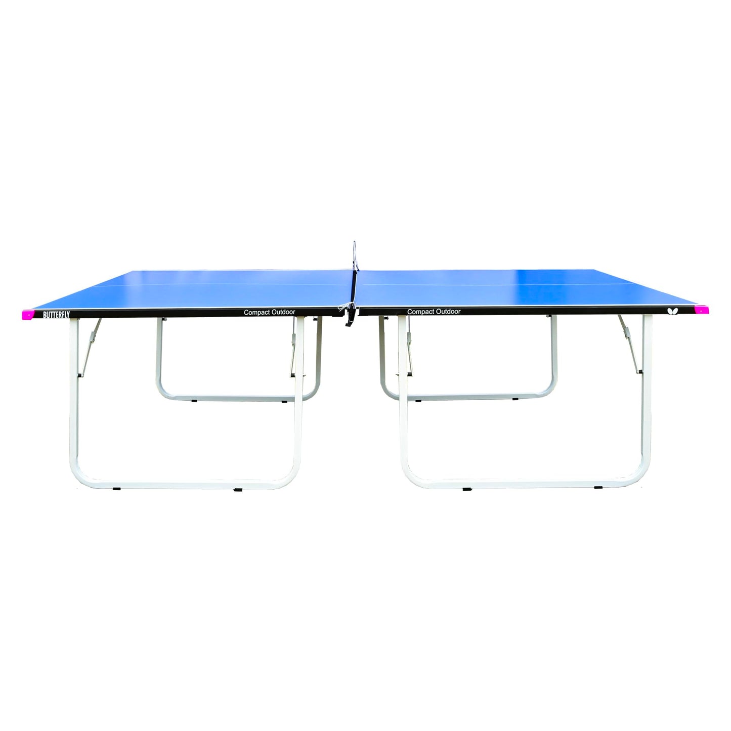 Butterfly Compact Outdoor Ping Pong Table - Thick Outdoor Table Tennis Table - All-Weather Removable Ping Pong Net Included - Ships Assembled - Folds and Rolls for Easy Transport