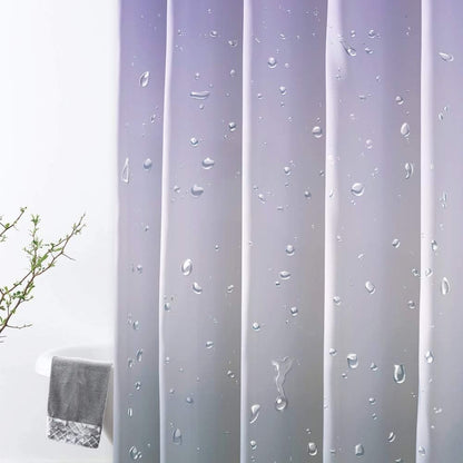 KGORGE Bath Shower Curtain, Waterproof Farmhouse Shower Curtains, 72 Wide x 72 Long, Purple and Grey