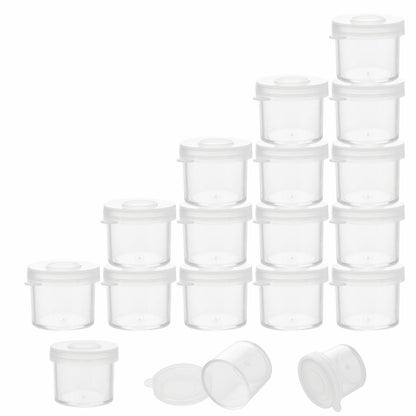 KOHAND 200PCS Plastic Mini Paint Cups with Lids, Small Sample Containers, Empty Craft Storage Pots for Beads, Glitter, Painting