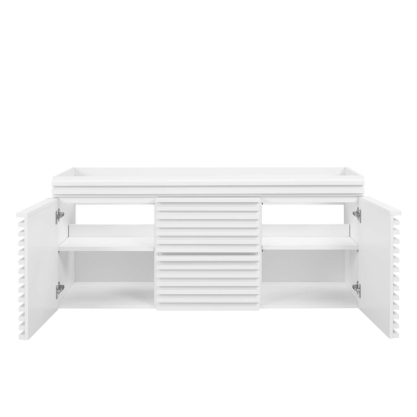 Modway Render 48" Double Sink Compatible (Not Included) Bathroom Vanity Cabinet in White