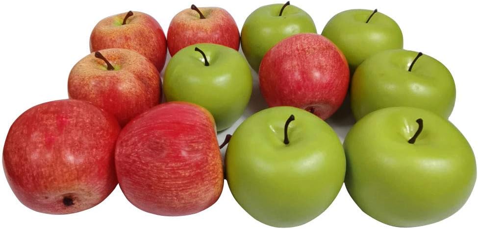 12Pcs (6pcs +6pcs Artificial Fruit Fake Simulation Fruit for Home Kitchen Party Photography Prop Wedding Decoration
