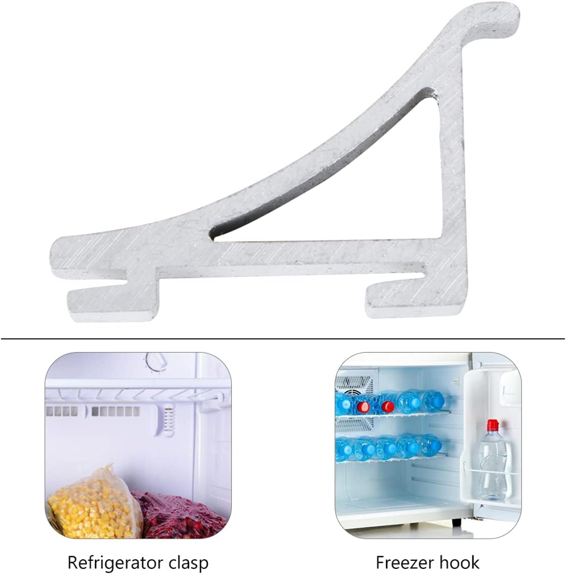 Freezer Shelf Clips - 8PCS Aluminium Refrigerator Shelf Clips for Stable Support of Replacement Shelves Cabinet Cooler