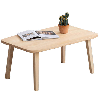 MHJKHG Foldable Wooden Table Living Room Coffee Table Foldable Coffee Table Children's Game Table Laptop Table，Wood Color 60x40x27cm